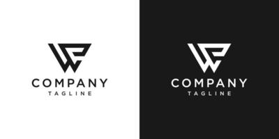 carta criativa nós modelo de ícone de design de logotipo de monograma fundo branco e preto vetor
