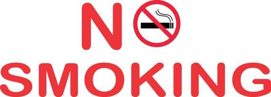 sinal de não fume. nenhum ícone de fumar. sinal proibido. símbolo de cigarro. vetor