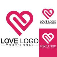 vetor de design de logotipo de amor, vetor de logotipo de lareira geométrica, conceito de logotipo de vetor de amor linear, vetor de design de logotipo de forma de coração