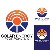 modelo de vetor de design de logotipo de energia solar