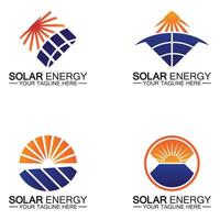 modelo de vetor de design de logotipo de energia solar