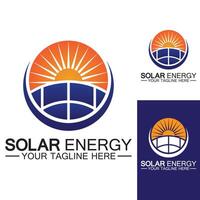 modelo de vetor de design de logotipo de energia solar