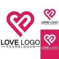 vetor de design de logotipo de amor, vetor de logotipo de lareira geométrica, conceito de logotipo de vetor de amor linear, vetor de design de logotipo de forma de coração
