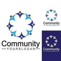 modelo de design de logotipo da comunidade para equipes ou groups.network e design de ícone social