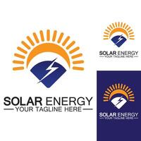 modelo de vetor de design de logotipo de energia solar