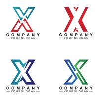 x carta logotipo modelo vetorial ícone ilustração design vetor