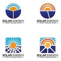 modelo de vetor de design de logotipo de energia solar