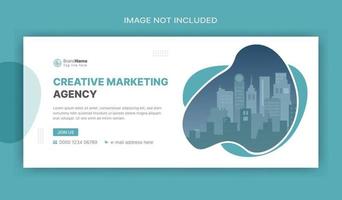 banner da web de marketing de mídia social, modelo de banner de capa de marketing digital vetor