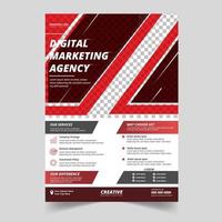 folheto de negócios corporativos, design de modelo de agência de marketing digital vetor