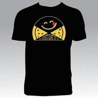 design de camiseta de pizza vetor