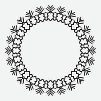 quadro grego do círculo. borda de meandro redondo. padrão de elemento de decoração. ilustração vetorial isolada no fundo branco