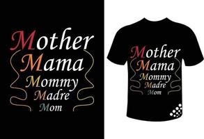dia das mães melhor design de t-shirt de tipografia para mãe amante - mãe mamãe mamãe vetor