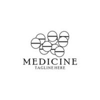 design de logotipo de medicina, ícone de ilustração vetorial vetor