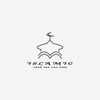 ilustração de design de logotipo de vetor de mesquita islâmica