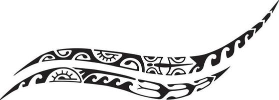 desenho de tatuagem maori. ornamento oriental étnico. arte tatuagem tribal. desenho vetorial de uma tatuagem maori. vetor