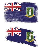 bandeira do reino unido das ilhas virgens em estilo grunge