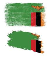 bandeira da Zâmbia em estilo grunge vetor