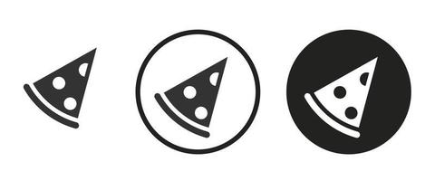 ícone de pizza. conjunto de ícones da web. ilustração vetorial vetor