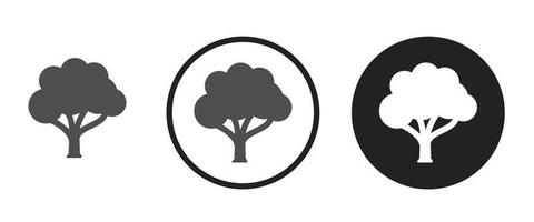 ícone de árvore de coroa arredondada. conjunto de ícones da web. ilustração vetorial vetor