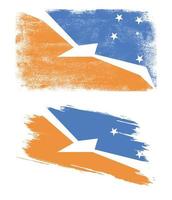 bandeira argentina da província da terra do fogo em estilo grunge vetor