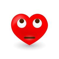 emoji de coração pensando vetor