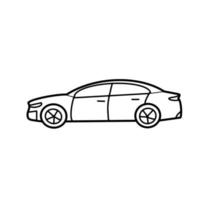 carro veículo transporte logística mão desenhada linha orgânica doodle vetor