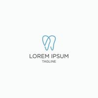 modelo de design de ícone de logotipo dental dente. vetor plano simples, moderno e minimalista