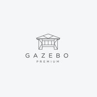 modelo de design de ícone de logotipo de casa gazebo vetor moderno minimalista