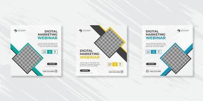 modelo de postagem de mídia social de marketing de negócios digitais. vetor