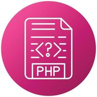 estilo de ícone de arquivo php vetor