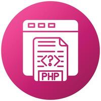 estilo de ícone de codificação php vetor