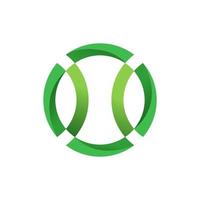 design de logotipo de beisebol verde vetor