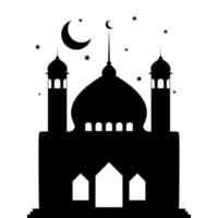 ilustração do vetor de silhueta da mesquita islâmica
