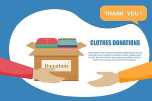 fundo de doação de roupas vetor