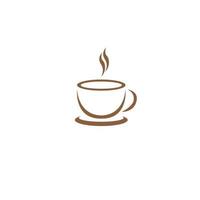 xícara de café linha logotipo minimalista ícone vetor símbolo ilustração design moderno