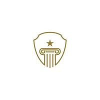 escritório de advocacia escudo logotipo vetor ícone símbolo ilustração design moderno