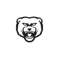 cabeça de urso polar logotipo rugido design vetor ícone ilustração ideia criativa gráfica