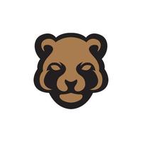 cabeça de urso design de logotipo vetor ícone ilustração ideia criativa gráfica