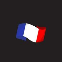 design de logotipo de ilustração de ícone de fundo de vetor de bandeira nacional francesa