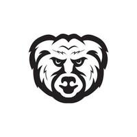 cabeça de urso urso polar mascote design de logotipo vetor ícone ilustração ideia criativa gráfica