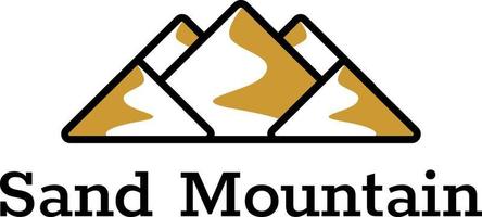 design de logotipo do deserto mostrando uma montanha de areia vetor