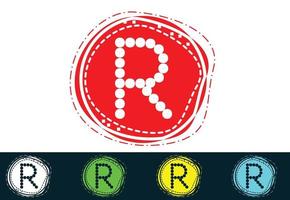 r letter novo logotipo e design de ícone vetor