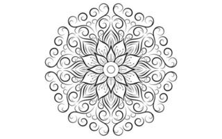 padrão floral mandala, elementos decorativos vintage vetor