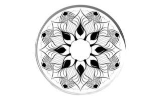 padrão floral mandala, elementos decorativos vintage vetor