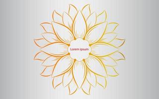 flor de pétala de padrão circular de mandala com colorido, padrões de mandala floral vetorial design exclusivo com fundo branco, padrão desenhado à mão vetor