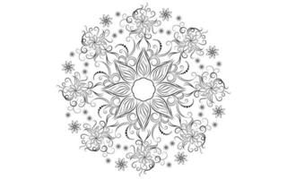 padrão floral mandala, elementos decorativos vintage vetor