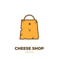 logotipo de ilustração vetorial de loja de queijos vetor