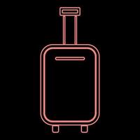 saco de bagagem neon ilustração vetorial de cor vermelha imagem de estilo simples vetor
