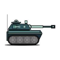 ilustração vetorial de tanque militar. vetor