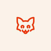 logotipo de vestuário esportivo de cabeça de gato. vetor